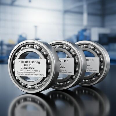 NSK Kogellager Chroomstaal (GCr15) 35x72x15mm ABEC 1, ABEC 3, ABEC 5 Precisie Ontworpen voor Automobiel- en Industriële Toepassingen